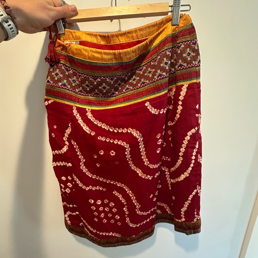 Vibrant Ethnic A-Line Skirt